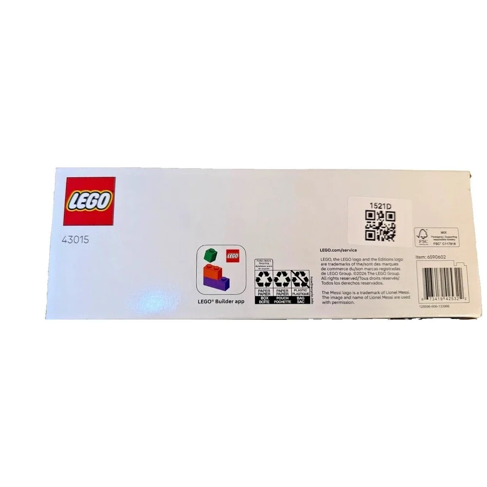 LEGO Icons Lionel Messi Soccer Legend 43015 Building Set New Sealed 958 Pcs